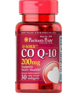 

Антиоксидант для поддержки сердечно-сосудистой системы Puritan's Pride Q-SORB Co Q10 200 мг (30 кап) (334112)