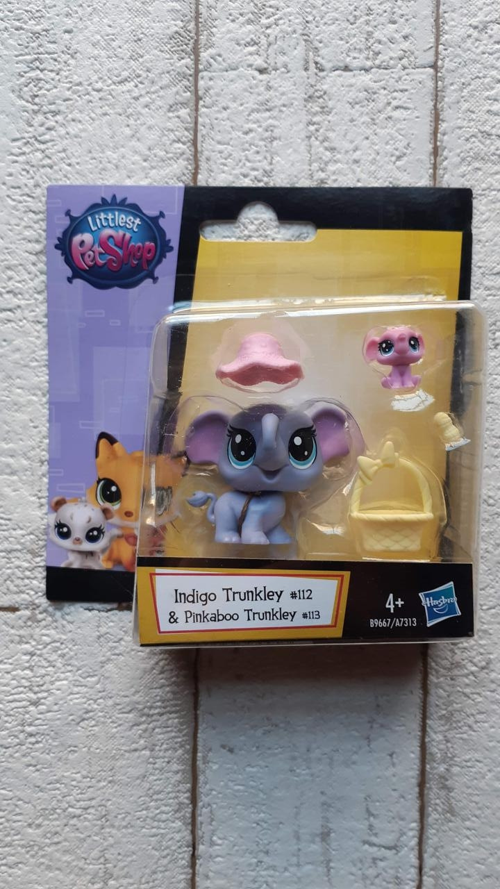 

Зверюшка и ее малыш Indigo Trunkley и Pinkaboo Trunkley Littlest Pet Shop Hasbro A7313 B9667