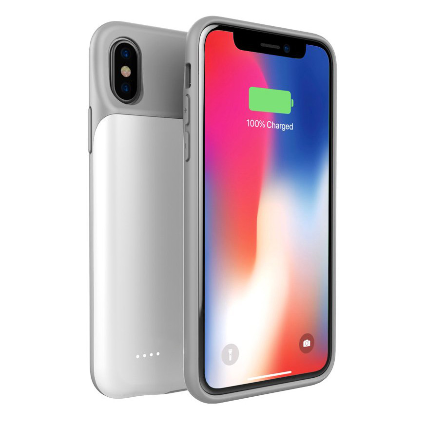 

Чехол аккумулятор Amacase для iPhone X White Power Bank (3200 мАч)