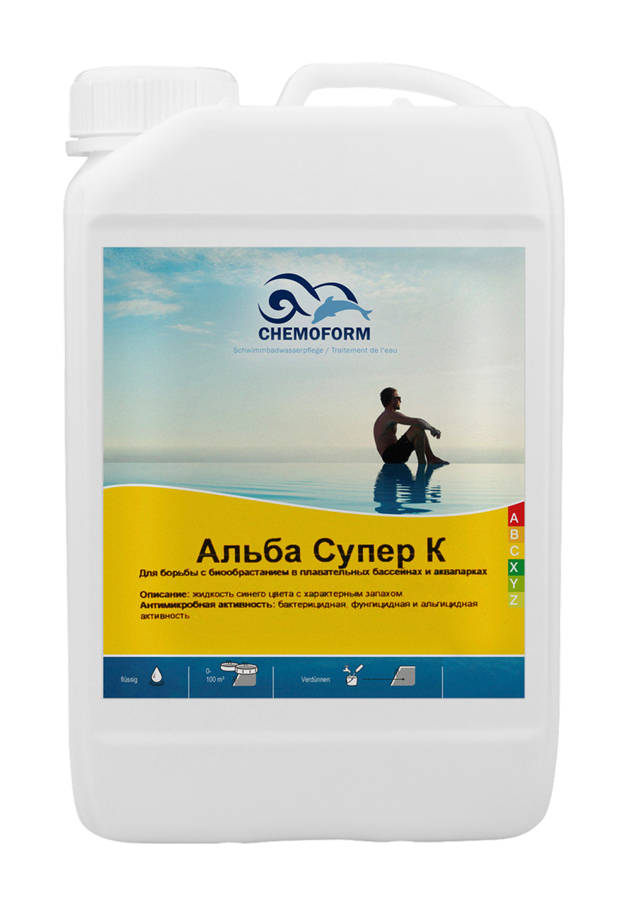 

СРЕДСТВО ПРОТИВ ВОДОРОСЛЕЙ В БАССЕЙНЕ АЛЬГИЦИД-SUPER К, CHEMOFORM, 3Л