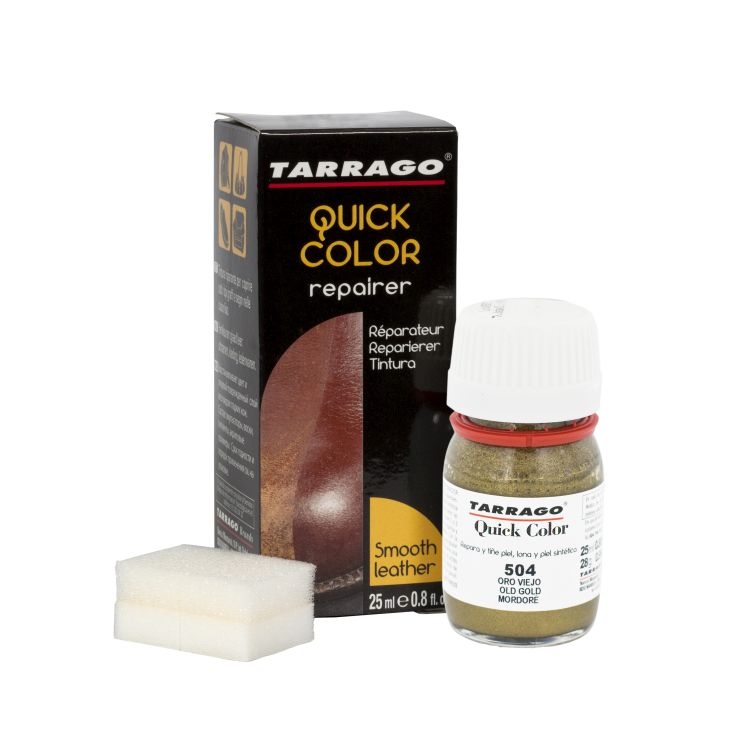 

Краска для кожи цвета старого золота металлик Tarrago Quick Color, 25 мл