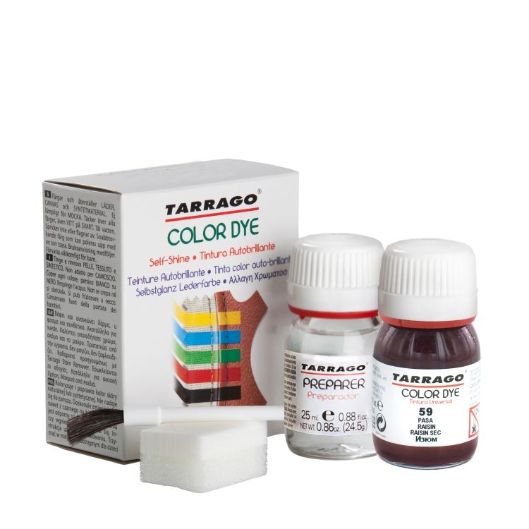 

Краска для обуви глубокого красно-коричневого цвета Tarrago Self Shine Color Dye Doble, 25 + 25 мл