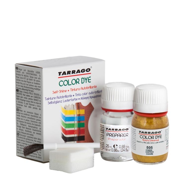 

Краска для обуви цвета медный металлик Tarrago Self Shine Color Dye Doble Metallic, 25 + 25 мл