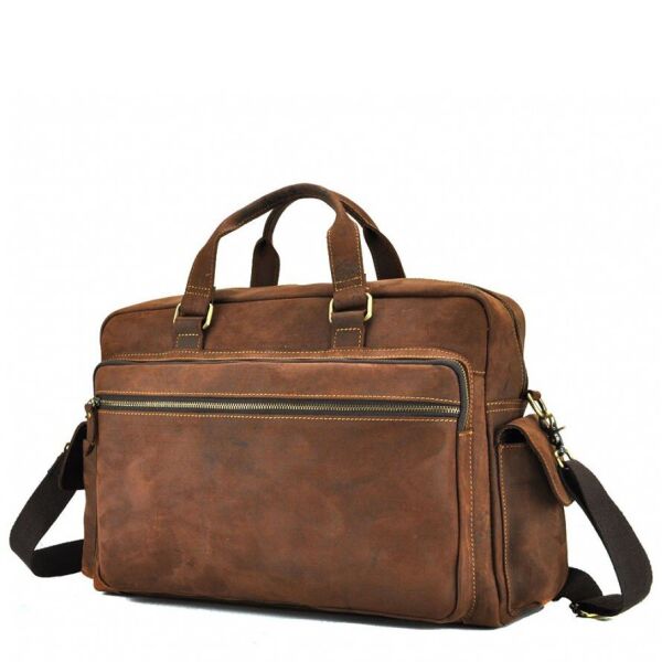 

Мужская кожаная сумка TIDING BAG t0018 Коричневый