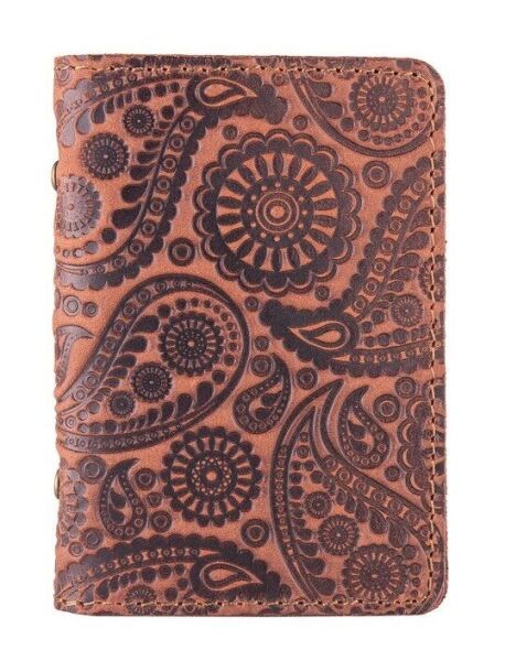 

Обложка для документов из кожи HiArt AD-03 Shabby Сognac Buta Art Коньячный