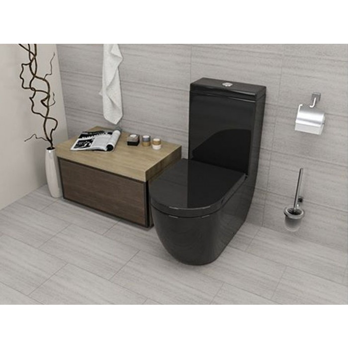 

Унитаз-компакт NEWARC Modern Rimless 3822B черный глянец