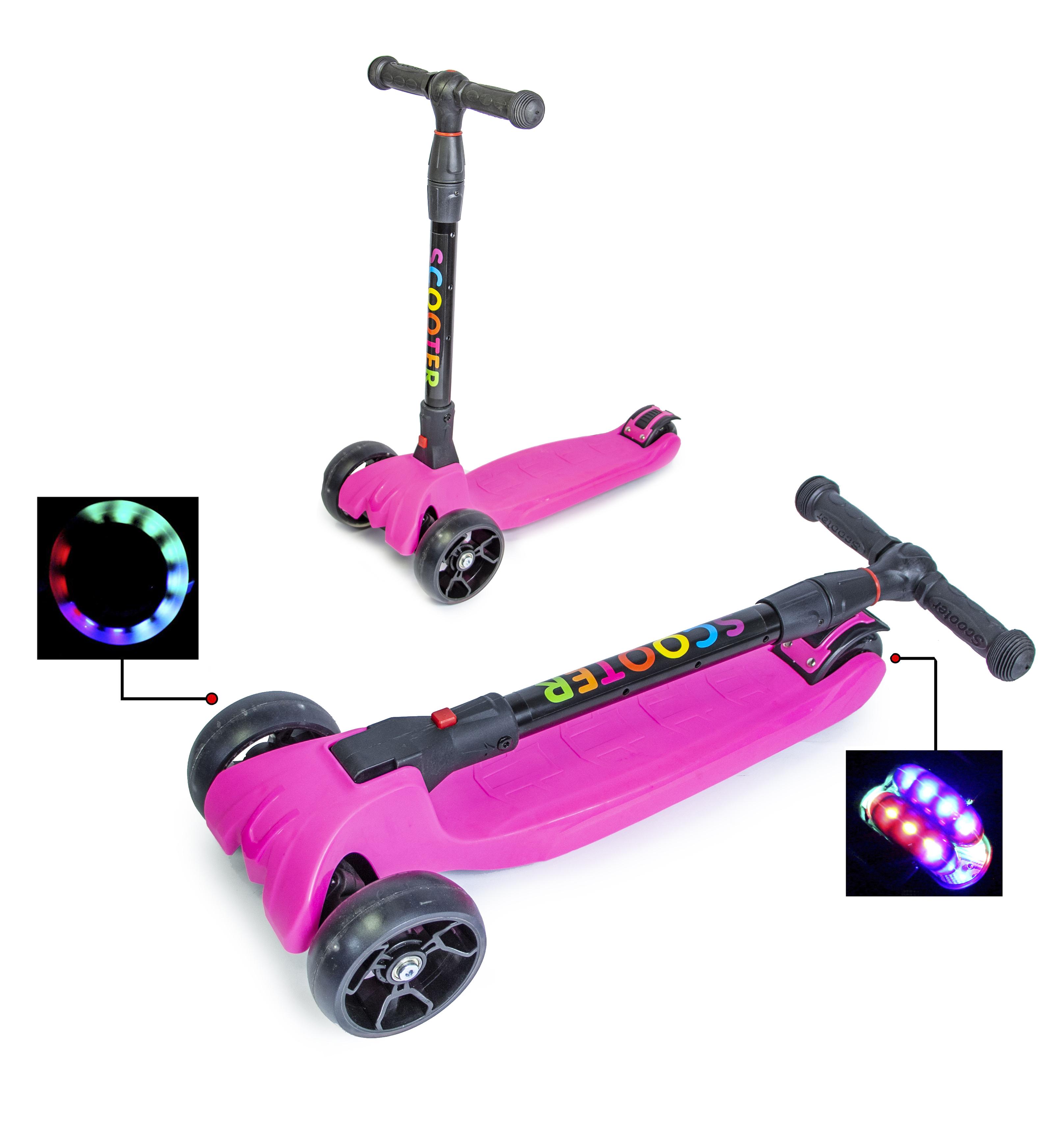 

Детский самокат SCOOTER SMART PNIK Складная ручка светящиеся колеса (SD 368744681)
