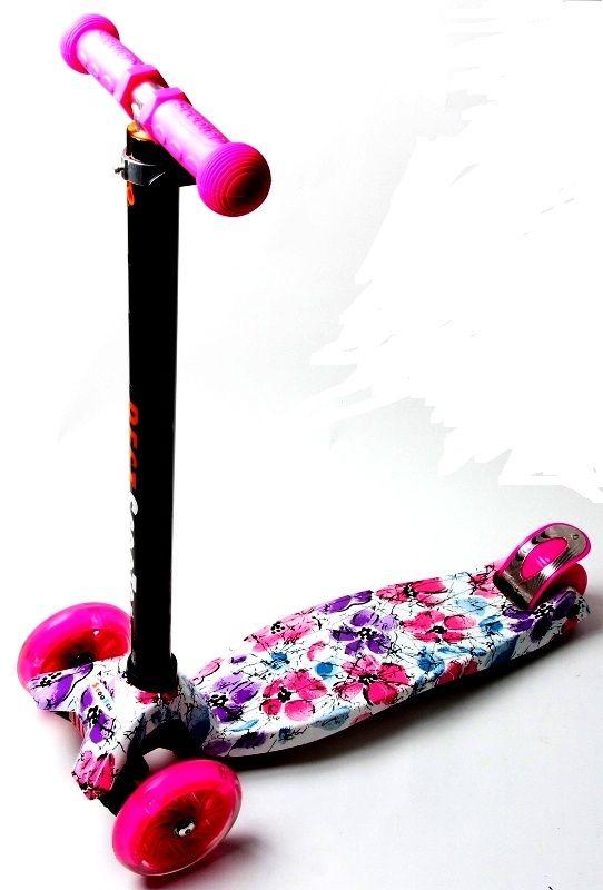 

Детский самокат SCOOTER MAXI Светящиеся колёса FLOWERS 2 (SD 1790440362)
