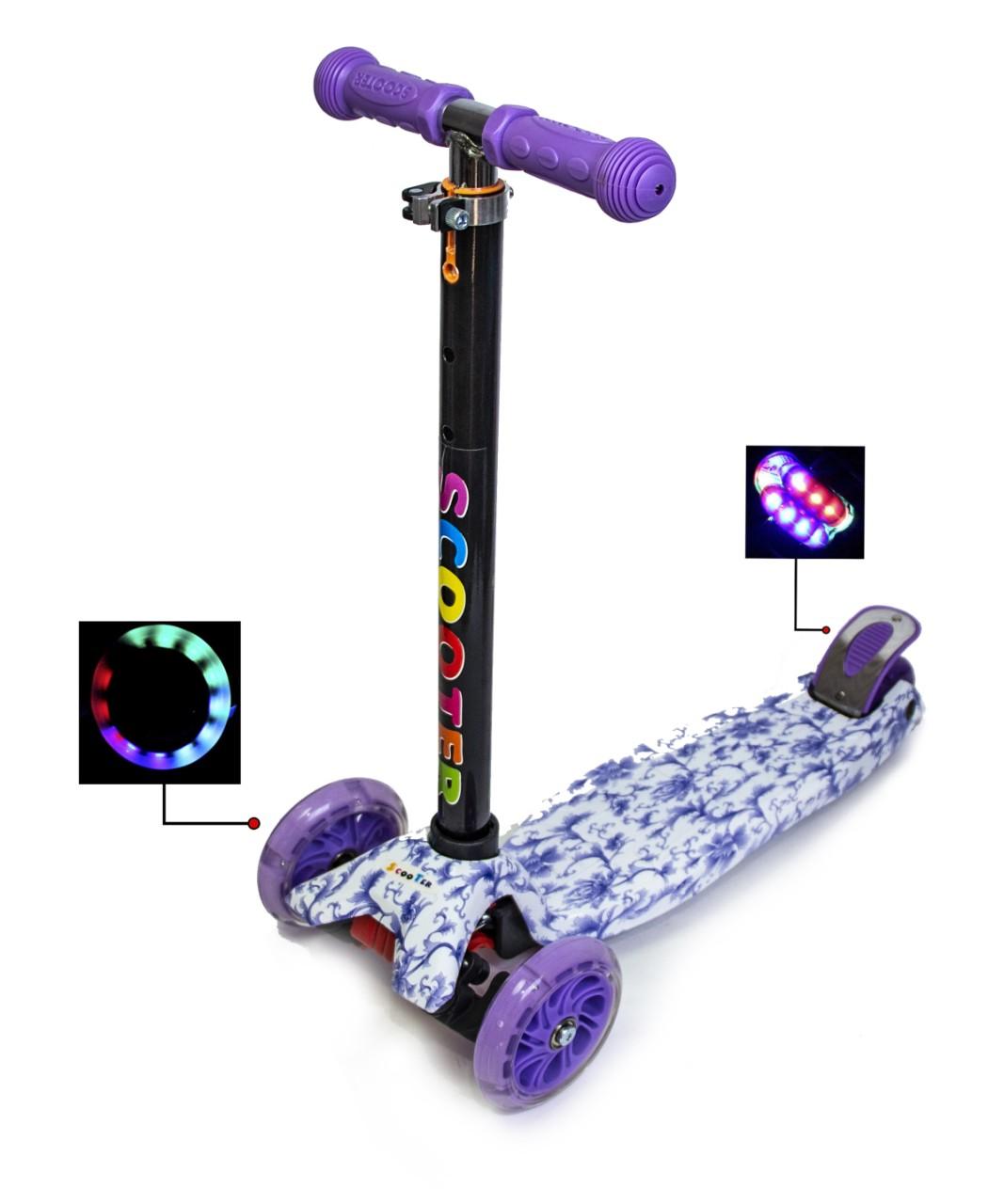 

Детский самокат SCOOTER MAXI Светящиеся колёса PURPLE PATTERN (SD 1316524649)