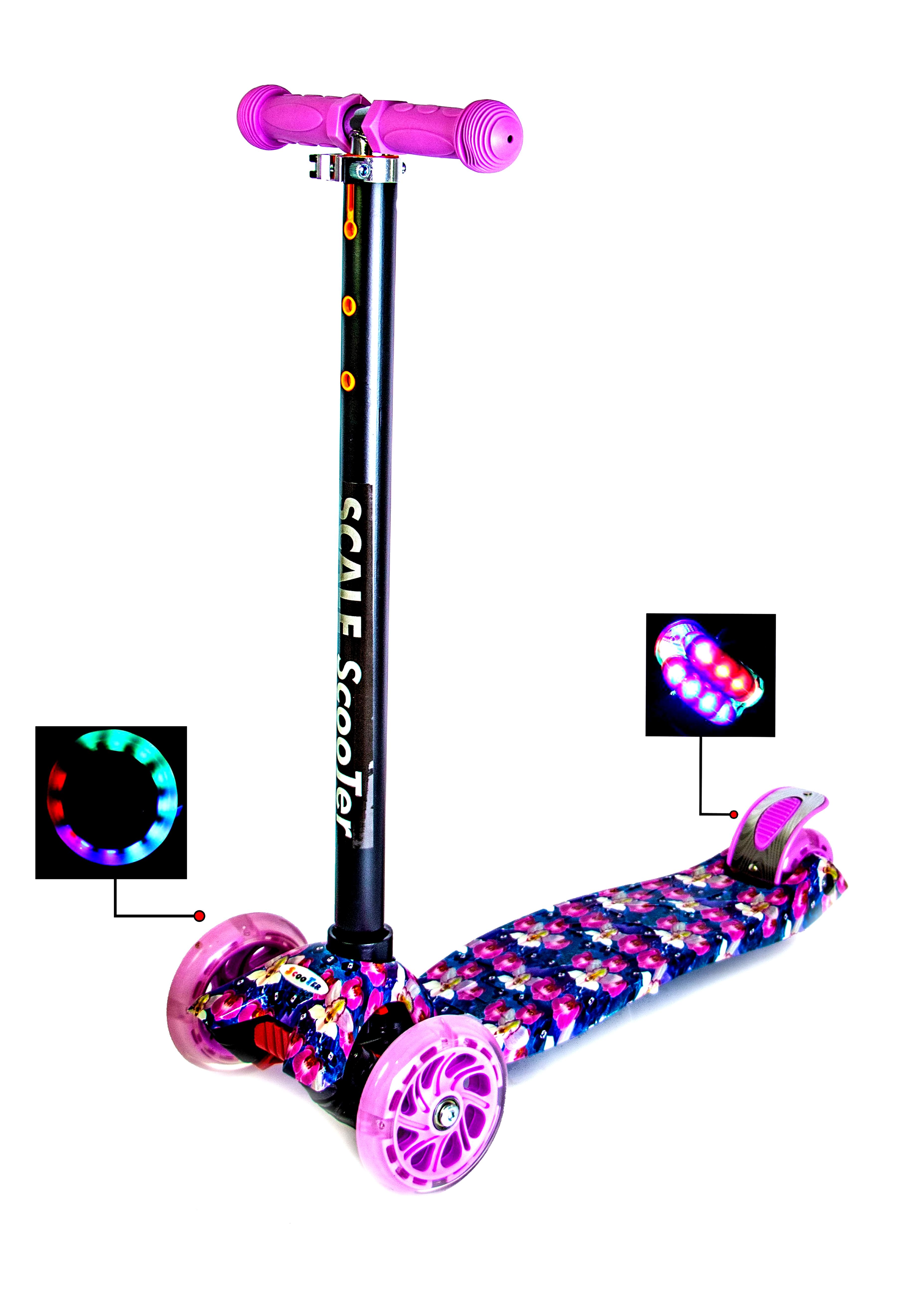 

Детский самокат SCOOTER MAXI Светящиеся колеса ОРХИДЕЯ (SD 1947041402)