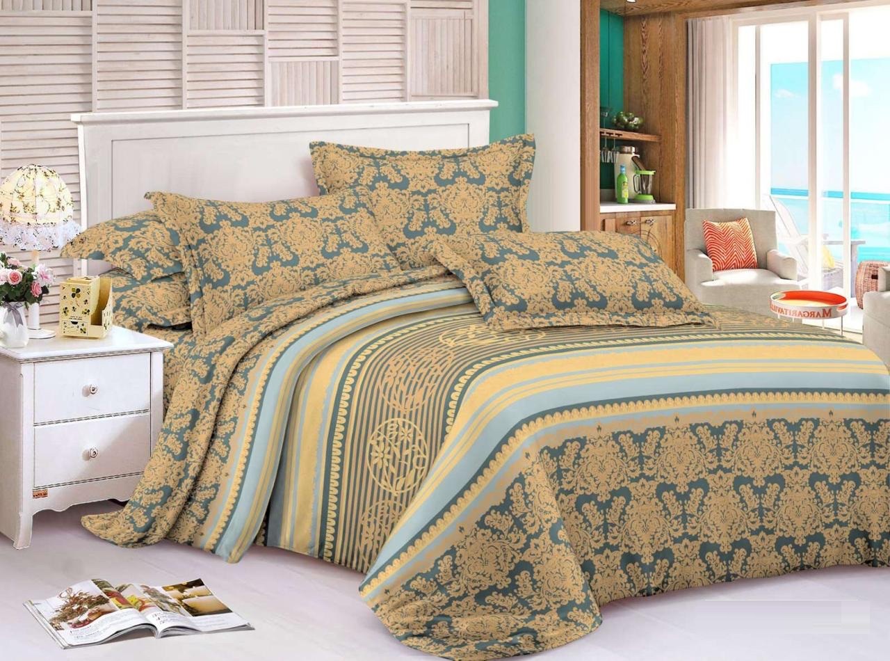 

Евро комплект постельного белья Vital- Textile Бязь ЗД Слоновая Кость 200х220 см