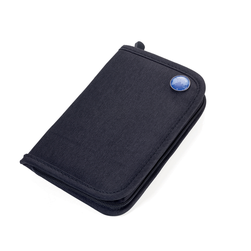 

Органайзер для проездных документов с магнитным замком Troika "Вокруг Света", черный