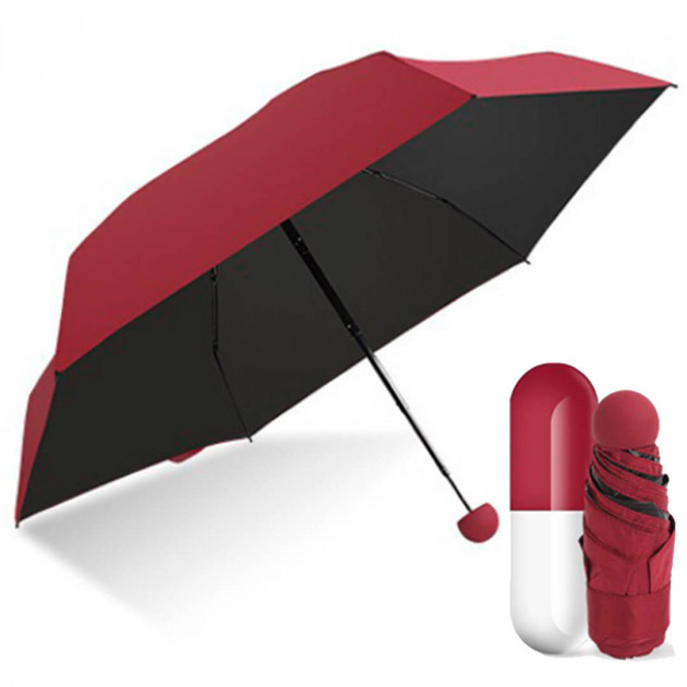 

Мини-зонт в капсуле Capsule Umbrella Бордовый