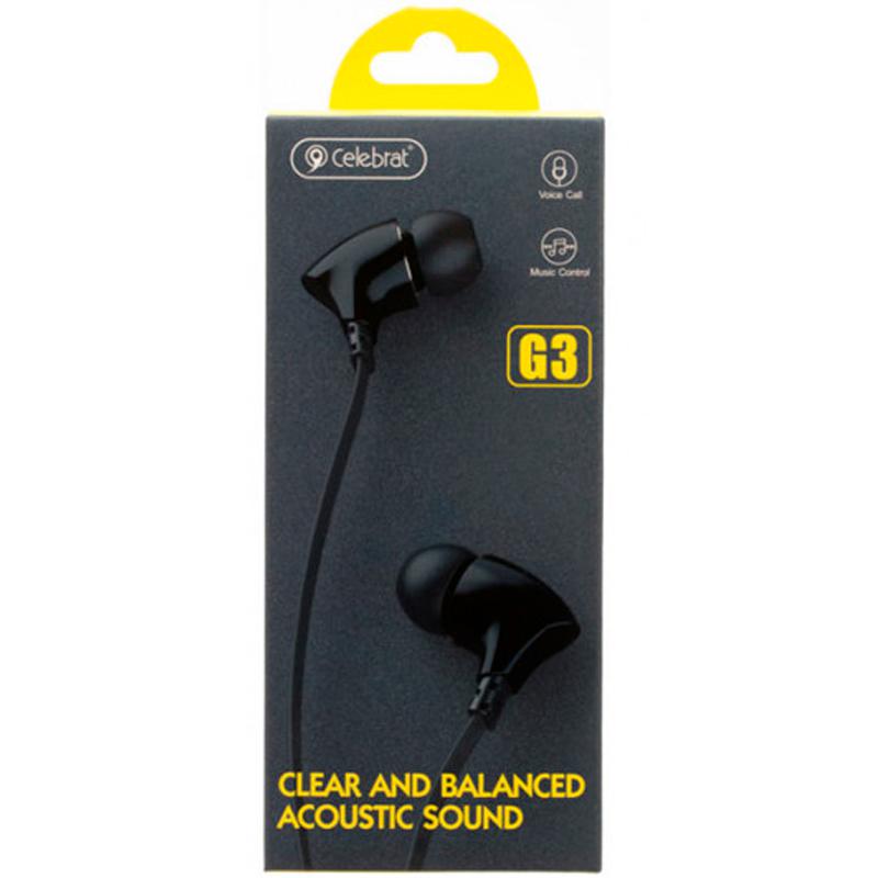 

HF MP3 Celebrat G3 Black + mic + button call answering