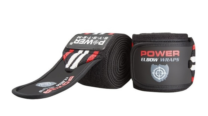 

Локтевые бинты Power System Elbow Wraps PS-3600 Red/Black