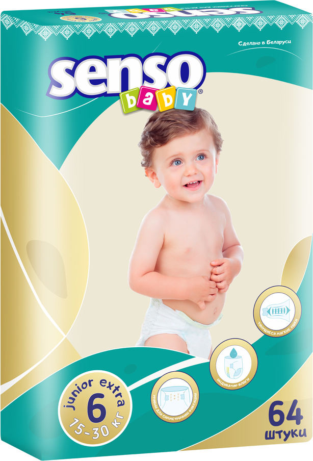 

Детские подгузники Senso Baby Junior extra В6 15-30 кг 64 шт (4810703002388)