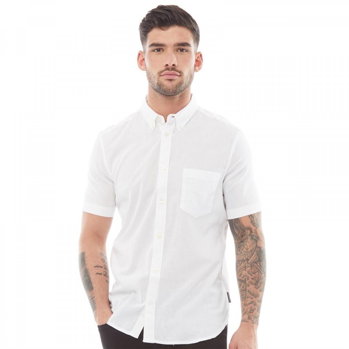 

Рубашка French Connection Linen Short Sleeve Shirt White White, S (42)