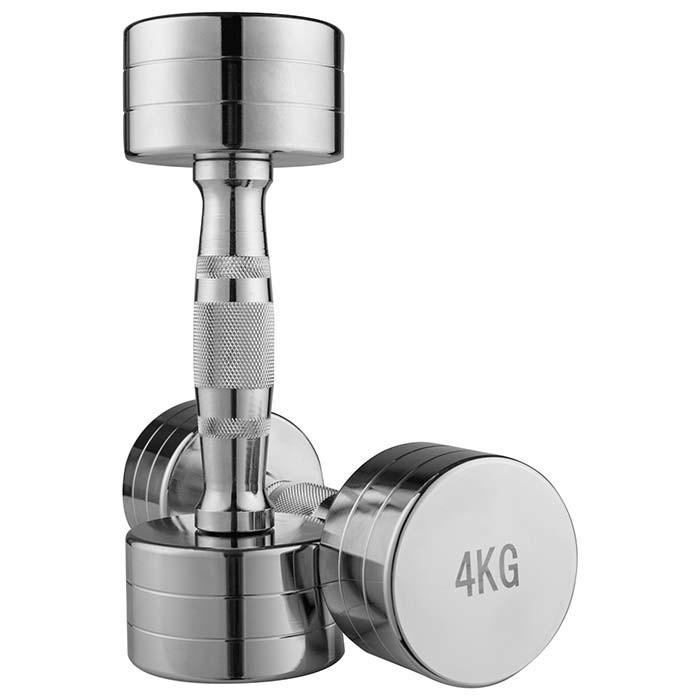 

Гантель хром, 4 кг, 1 шт IronMaster для спорта и фитнеса