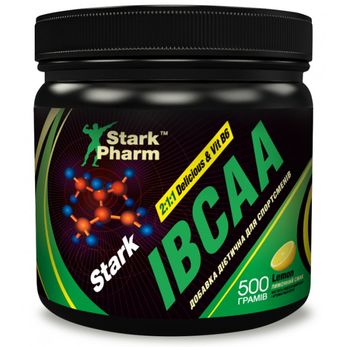 

Аминокислоты Stark Pharm IBCAA 2:1:1 + Vit B6 500 грамм лимон (23123)