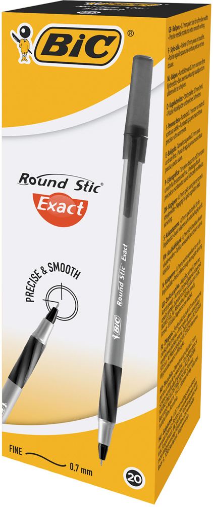 

Набор шариковых ручек BIC Round Stic Exact Чёрный 0.7 мм 20 шт (3086123340862)