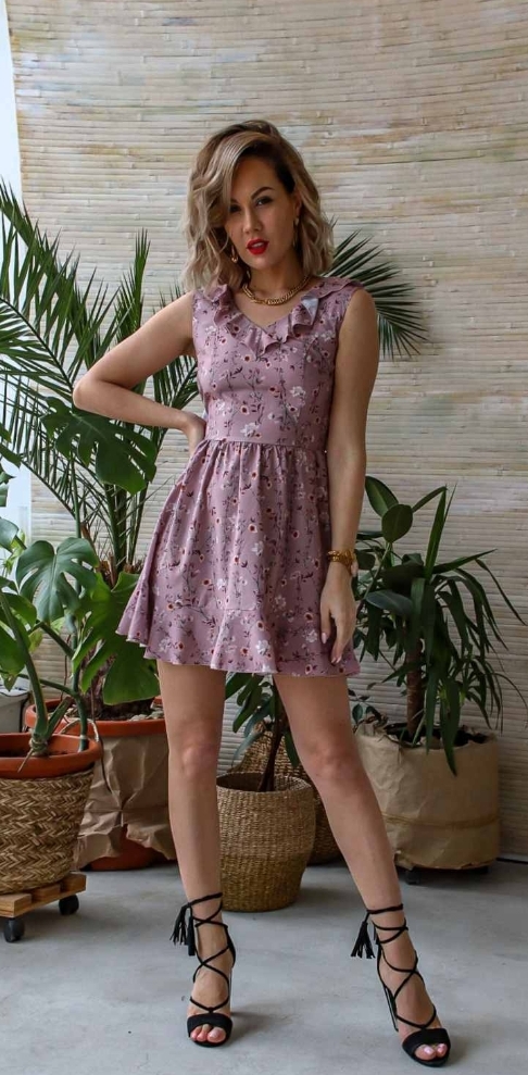 

Женское платье Fashion Woman NB20026 розовое р48