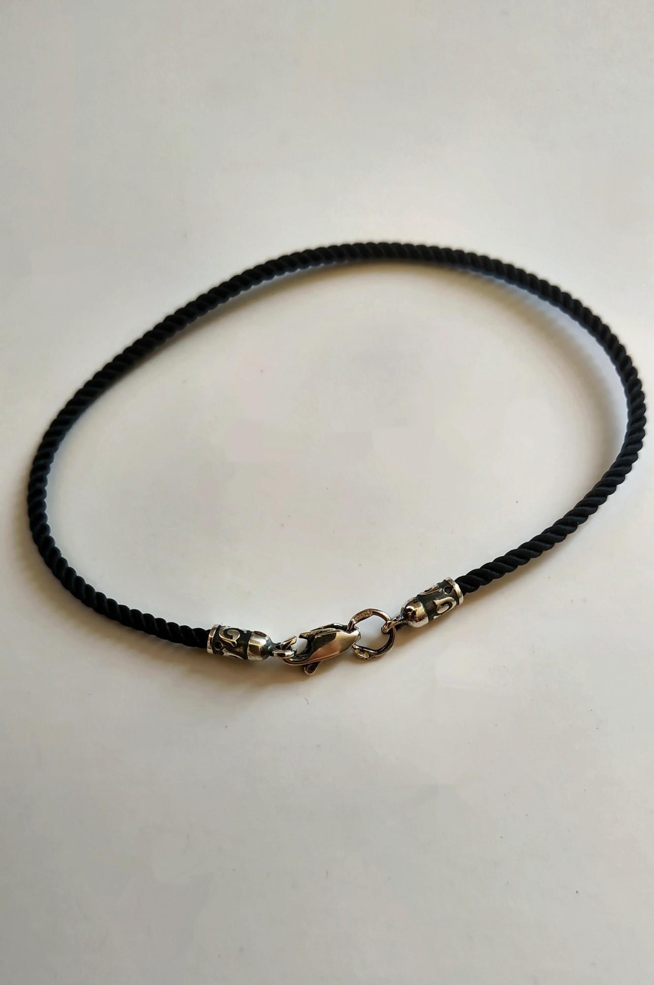 

Браслет из серебра 925° и шелка "Милан" на руку SilverArtisan 1.81114 размер 22