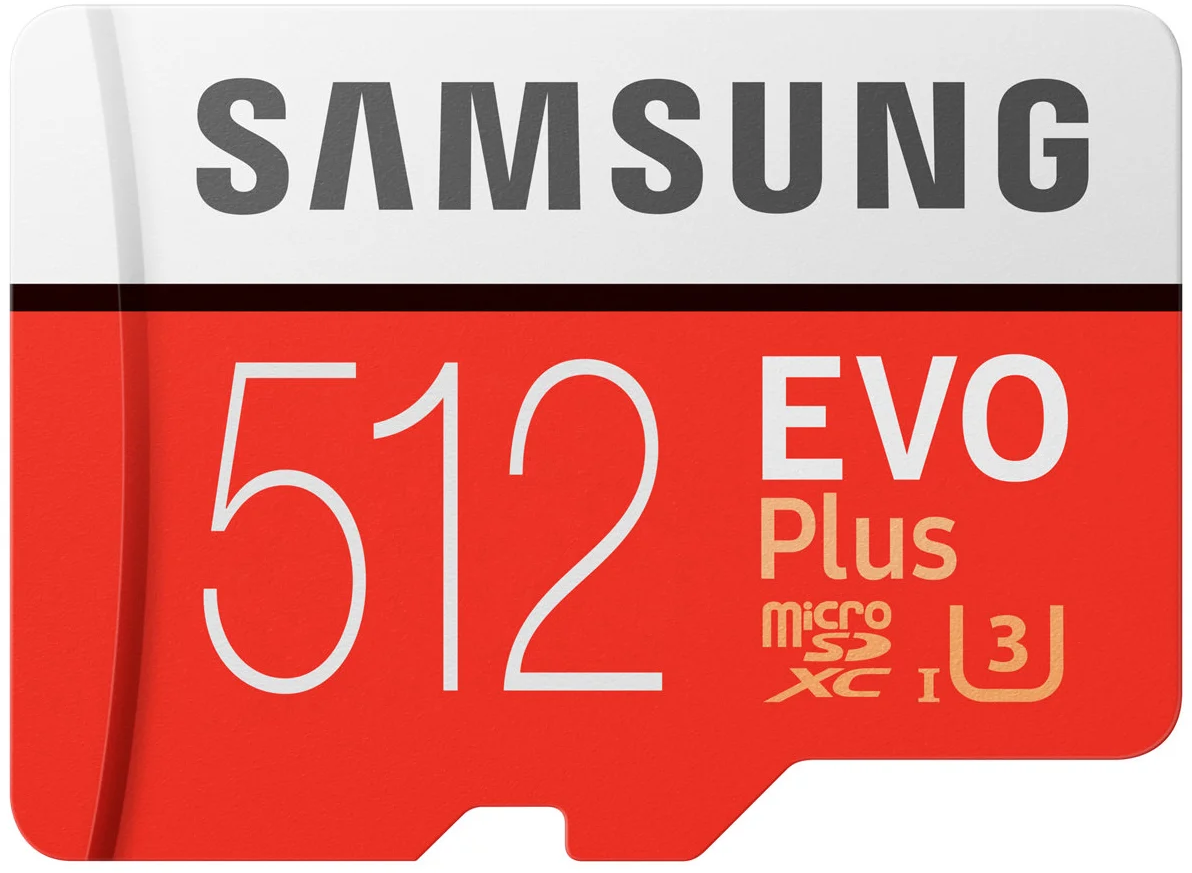 Samsung EVO Plus microSDXC 512GB UHS-I Class 10 + SD адаптер (MB-MC512HA/RU)