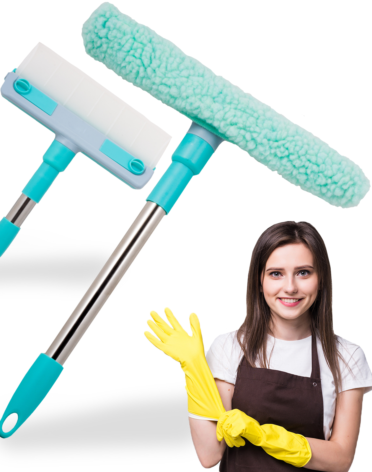 Щітка для миття вікон Multpurpose Squeegee Блакитна швабра для чищення ...