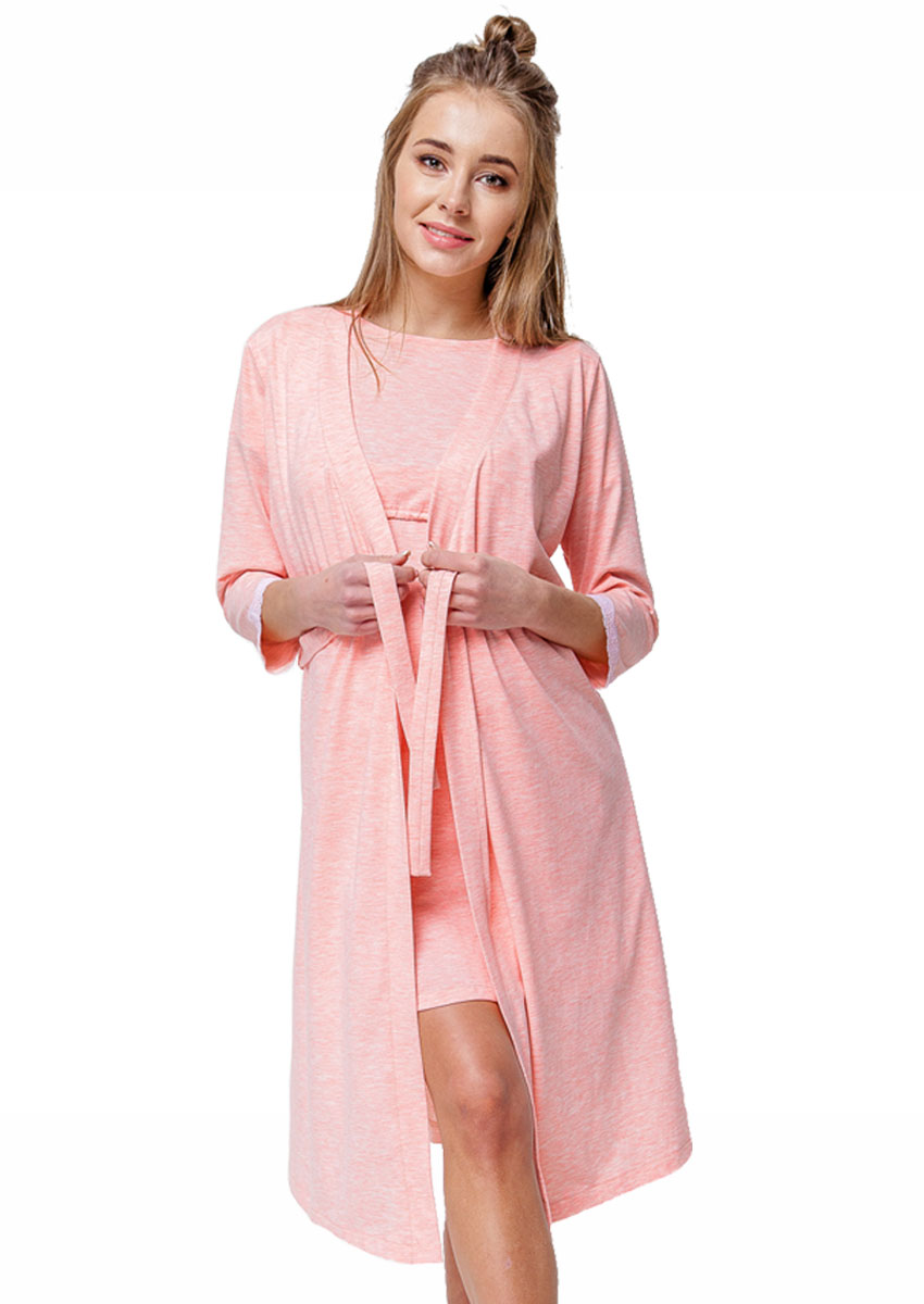 

Халат в роддом CreativeMama Robe Peach Coton 4XL Персиковый