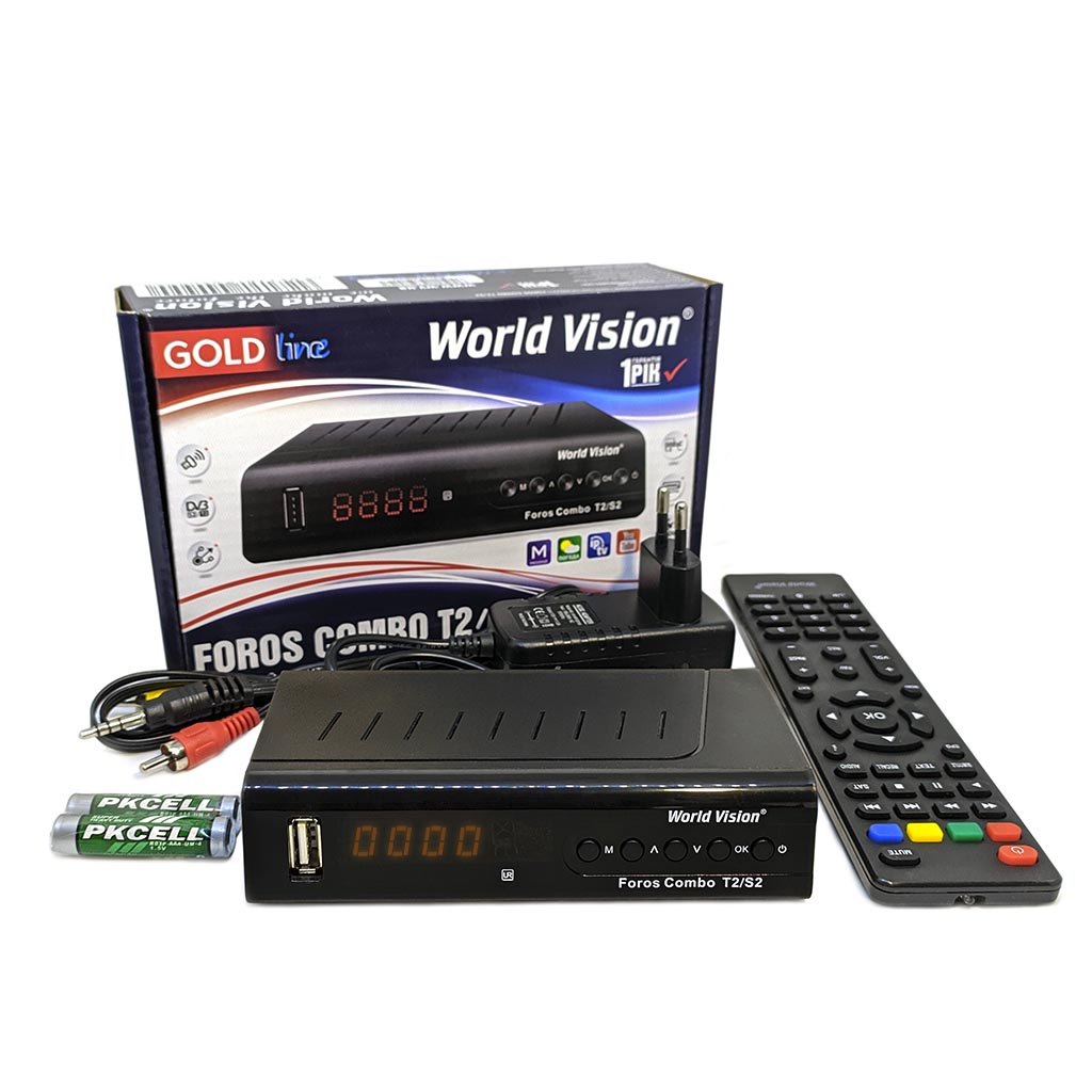 ТВ-ресивер World Vision Foros Combo T2/S2/C – характеристики | ROZETKA