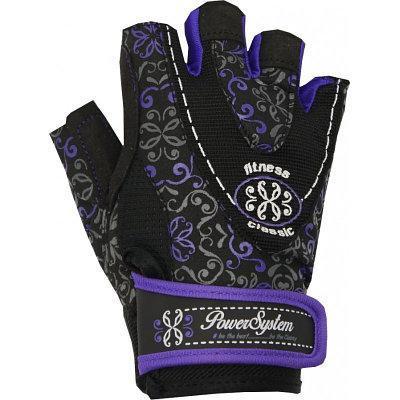 

Перчатки для фитнеса и тяжелой атлетики (женские) Power System PS-2910 Classy S, Black/Purple