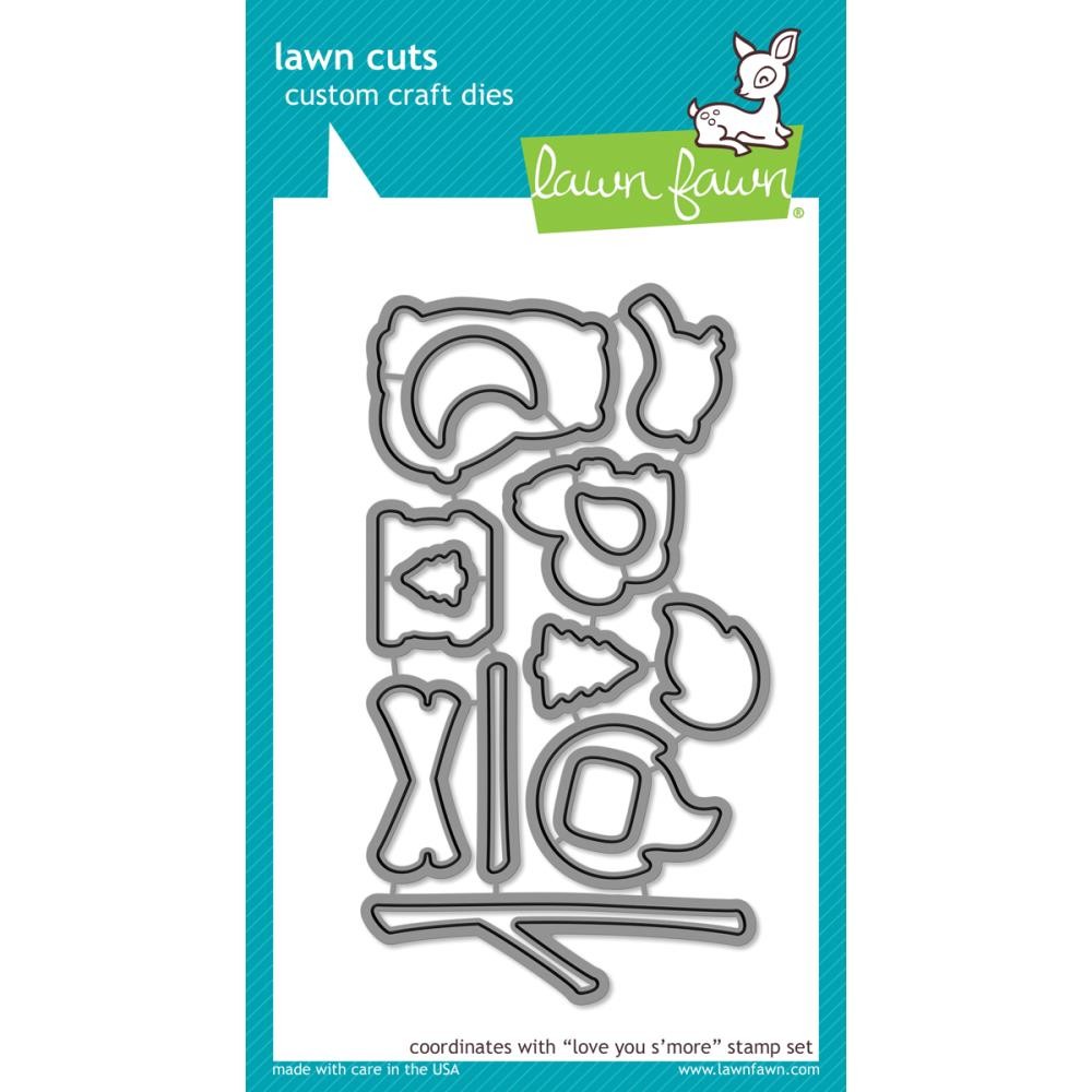 

Ножи для вырубки Lawn Fawn Cuts Custom Craft Die Love You S'more