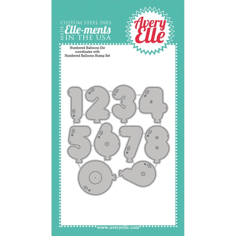 

Ножи для вырубки на машинке Avery Elle Numbered Balloons (811568022614)