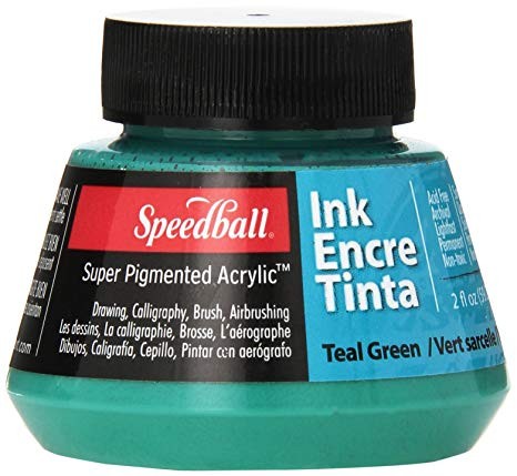 

Акриловая краска Speedball Super Pigmented Acrylic Ink 59мл, Teal Green