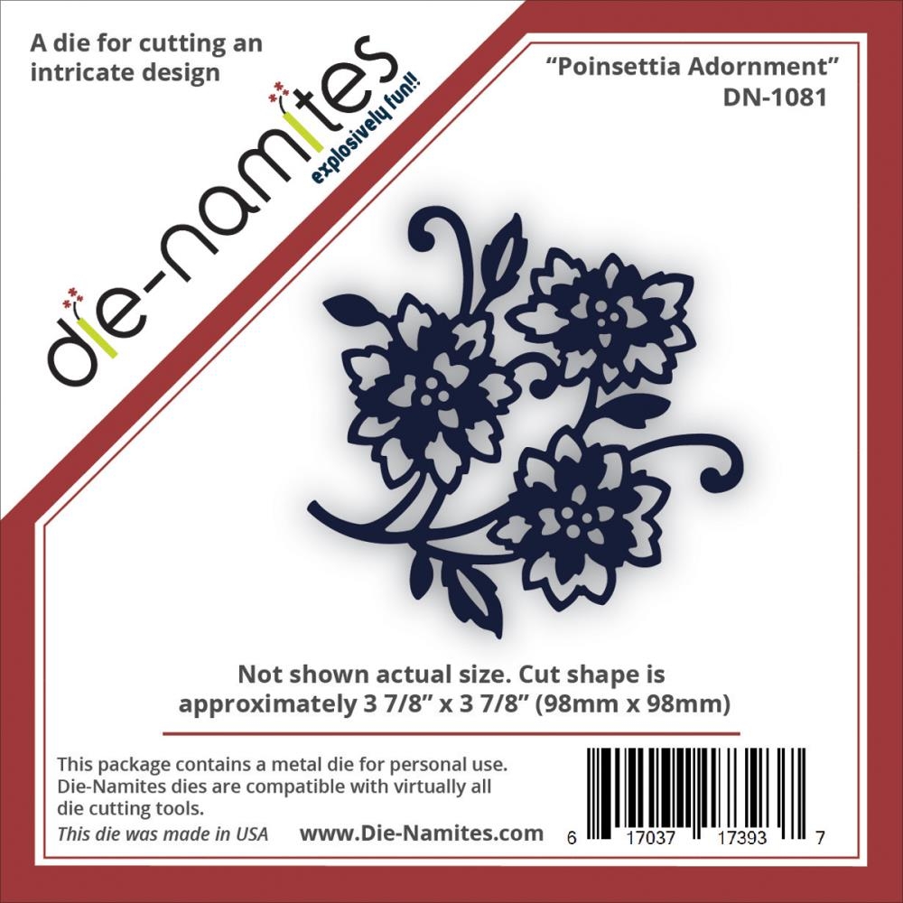 

Нож для вырубки Die Namities Poinsettia Adornment 3.875 9.8х9.8 см (DN1081)