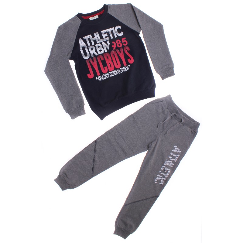 

Футболка с длинным рукавом + Брюки для мальчика BREEZE 13658 134 см т-синий/серый (301936)