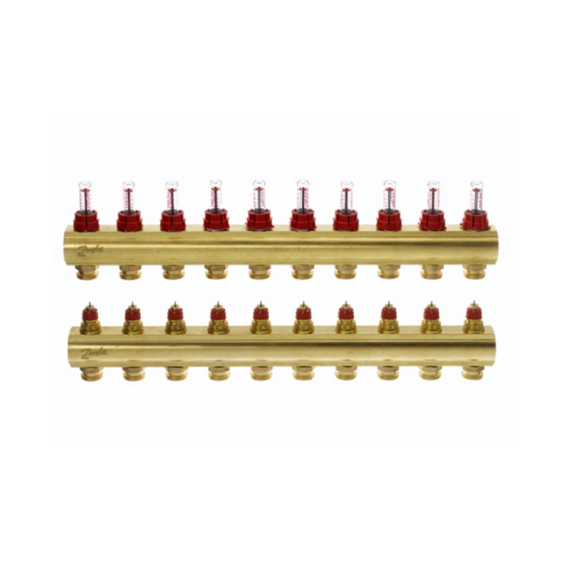 

Коллектор Danfoss FHF 10 выходов с расходомером 088U0530