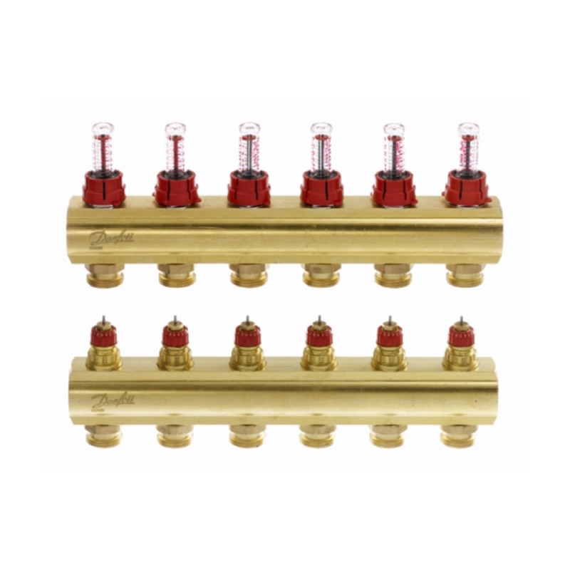 

Коллектор Danfoss FHF 6 выходов с расходомером 088U0526