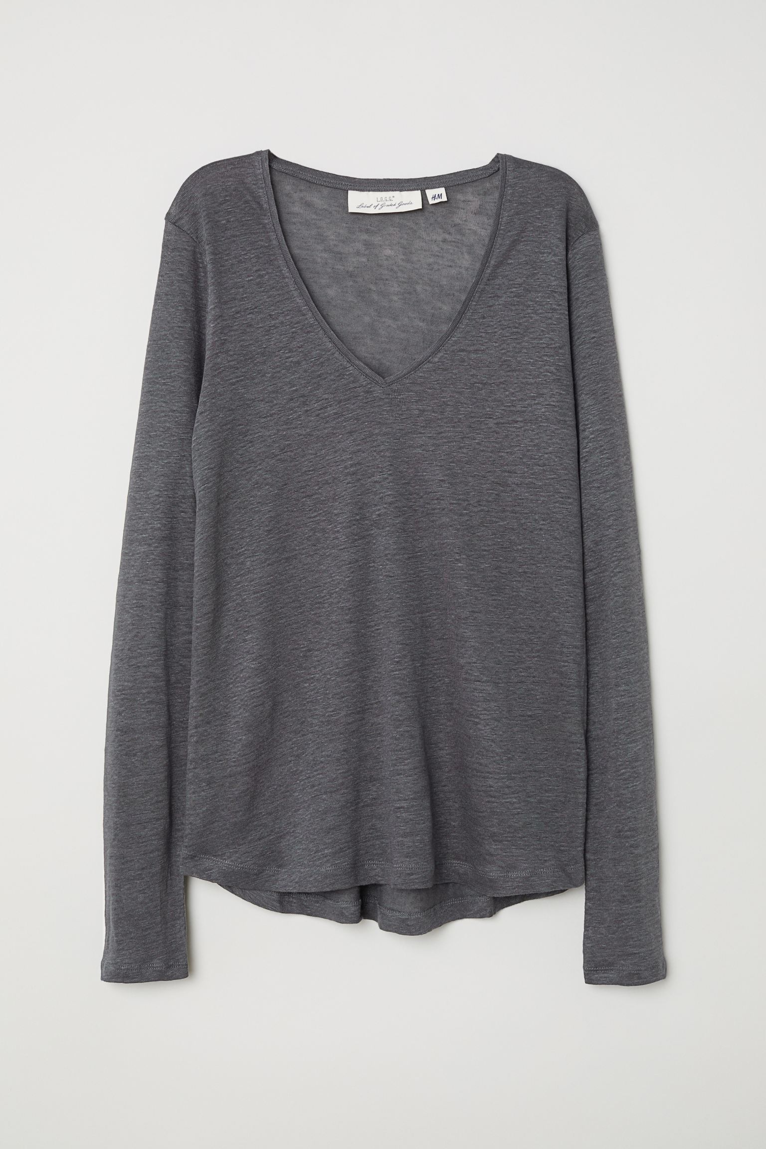 

Лонгслив H&  темно серый 6011287, Лонгслив H&M M темно серый 6011287
