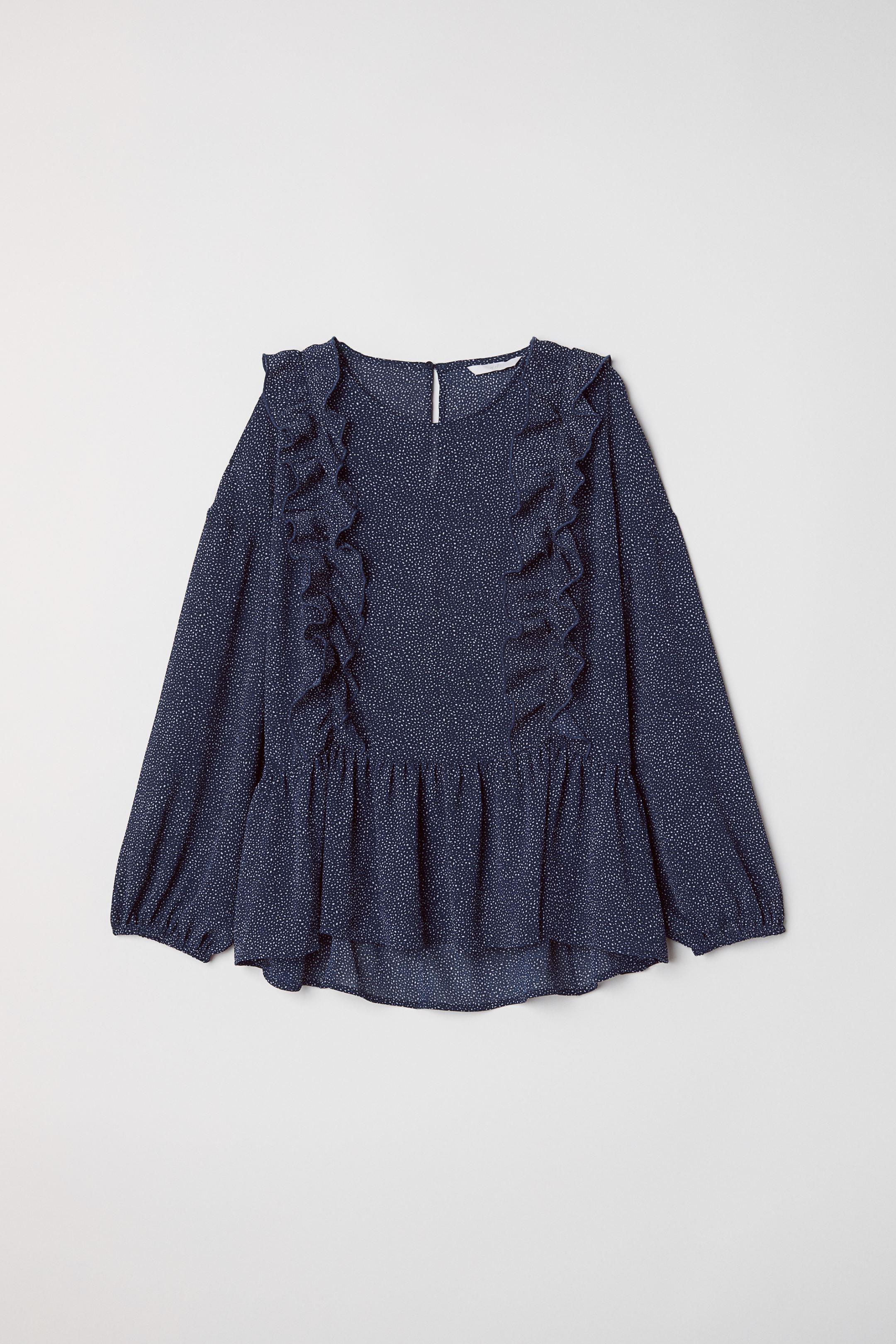 

Блуза H&M 36 темно синий узор 6235957