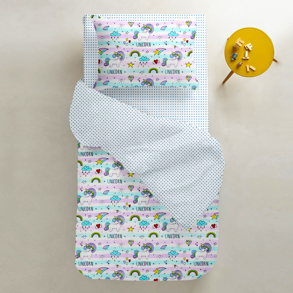 

Комплект постельного белья Cosas Unicorn Rainbow-Dots 110х140