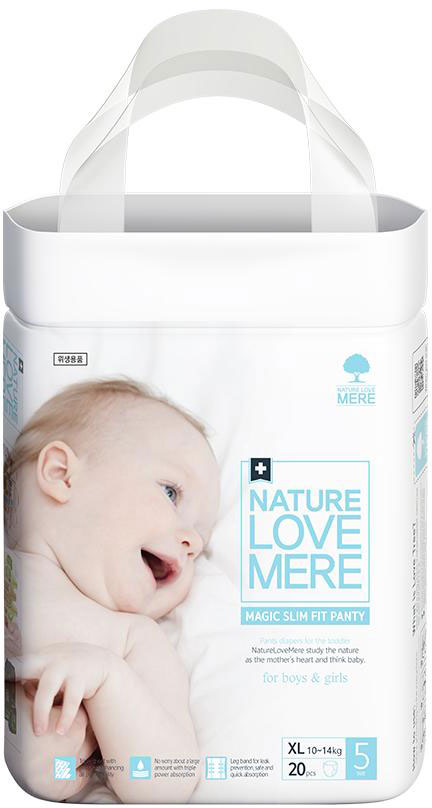 

Подгузники-трусики NatureLoveMere Magic Slim Fit размер XL 20 шт (8809402093779)