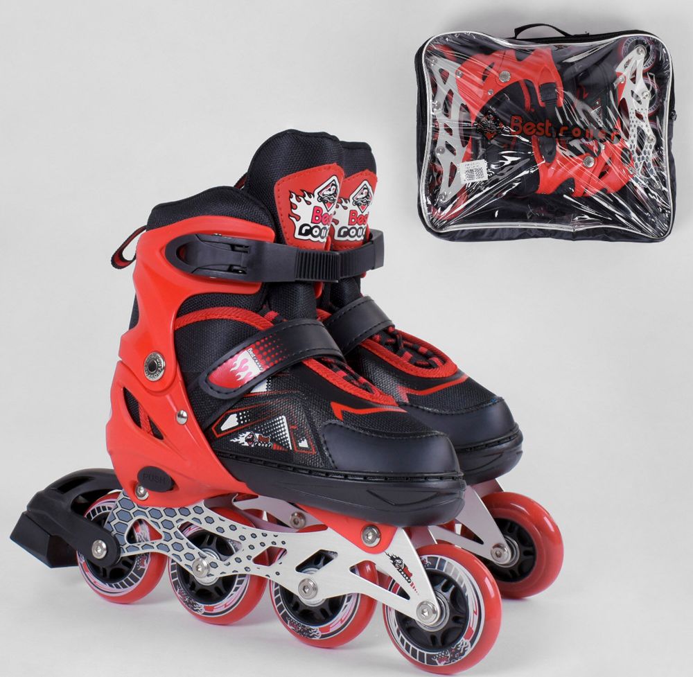

Детские ролики Best Roller 8017-М размер 34-37 Красные