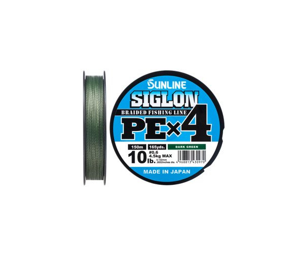 

Шнур Sunline Siglon PE х4 150m (темн-зел.) #0.6/0.132mm 10lb/4.5kg (арт.123416580917)