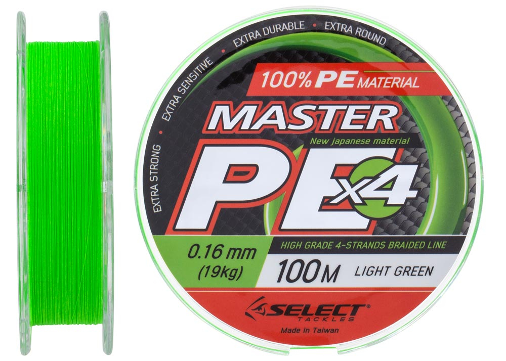 

Шнур Select Master PE 100m (салат.) 0.16мм 19кг (арт.123418701705)
