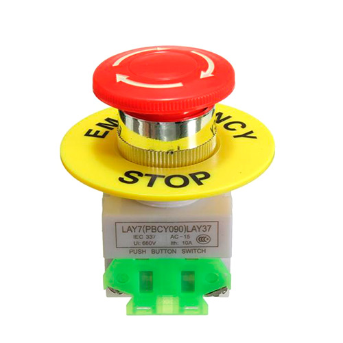 Кнопка аварийного отключения 40мм 660В 10А 1NO+1NC с фиксацией грибок .