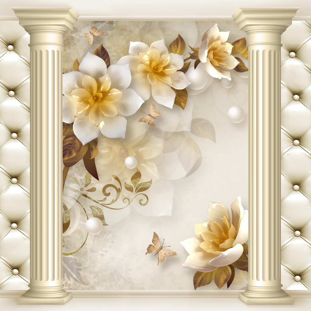 

Фотообои 3D '3Д Цветы' (5732) , Штукатурка