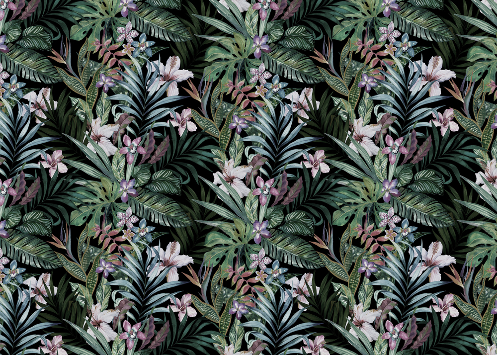 

Фотообои Цветы 'Тропические растения' (5650) , Штукатурка