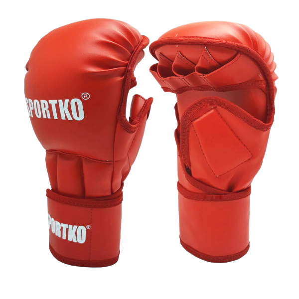 

Перчатки для MMA с открытыми пальцами Sportko арт. ПД-8 красные S/M