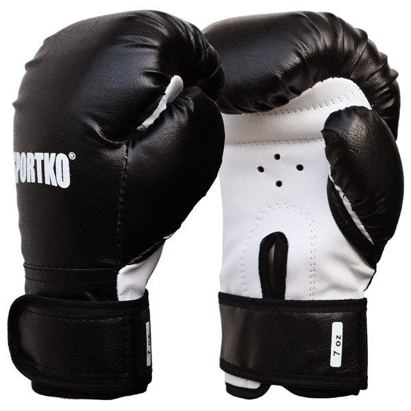 

Боксерские перчатки SportKo ПД-2-7-OZ черные